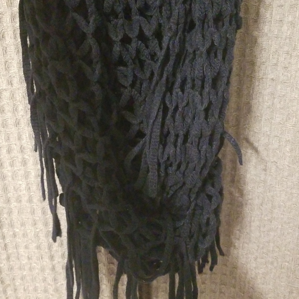Navy Blue Wrap Scarf